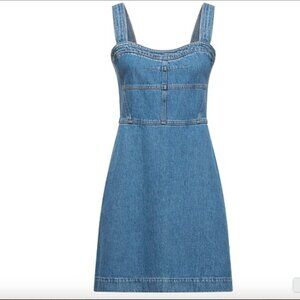 PS PAUL SMITH - made in Italy.
Sleeveless denim mini dress with side pockets.
